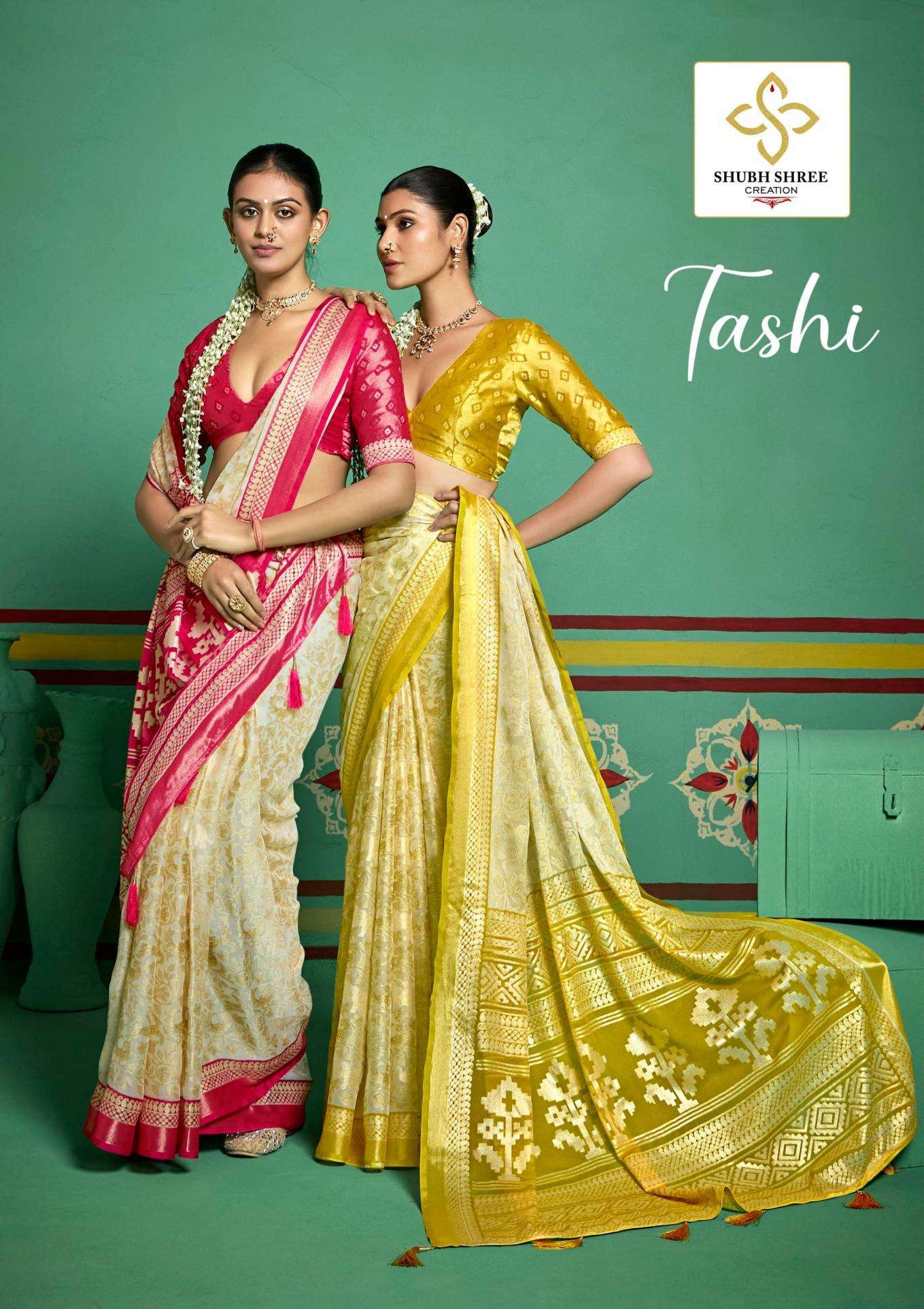 Shubh shree tashi vol 1 series 1001-1006 zeni brasso wholesale saree