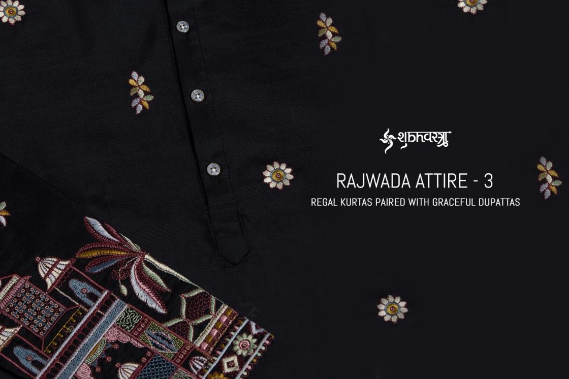 Shubhvastra rajwada attire vol 3 series 61181-61186 viscose silk wholesale mens kurta