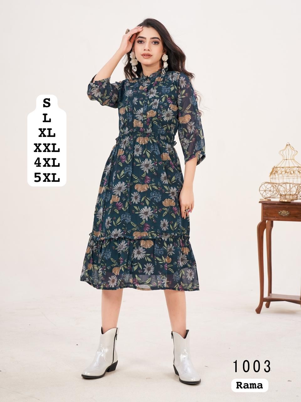 Stylish 2.0 Heavy Georgette Print wholesale kurti 
