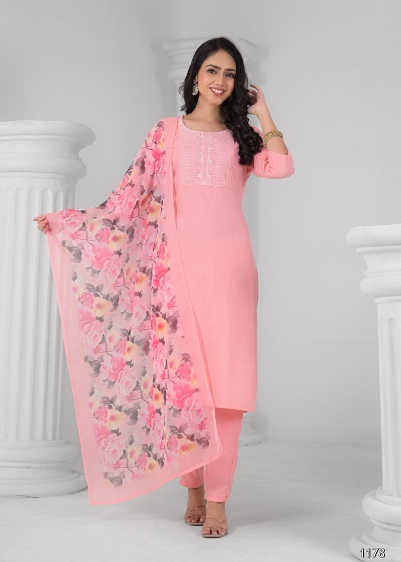 tanisha vol 24 series 1176-1181 rayon embroidered work wholesale suit 