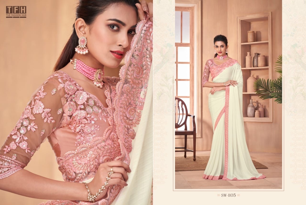 tfh MOTI  FANCY MATERIAL wholesale saree