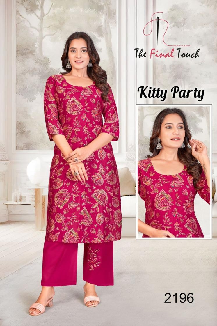 The final touch kitty party vetican wholesale kurti with pant