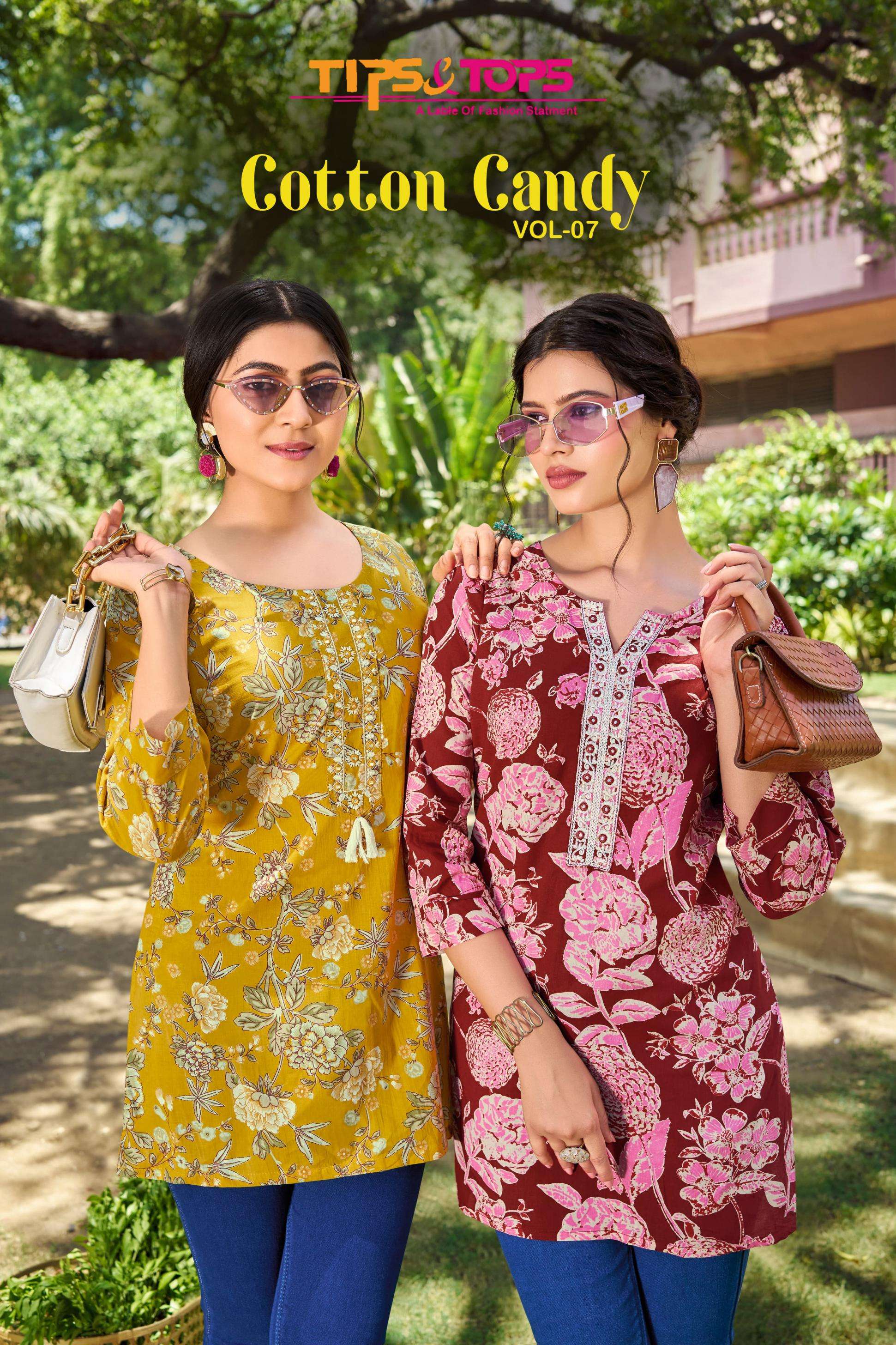 tips & tops cotton candy vol 7 series 1001-1008 cotton wholesale tops 