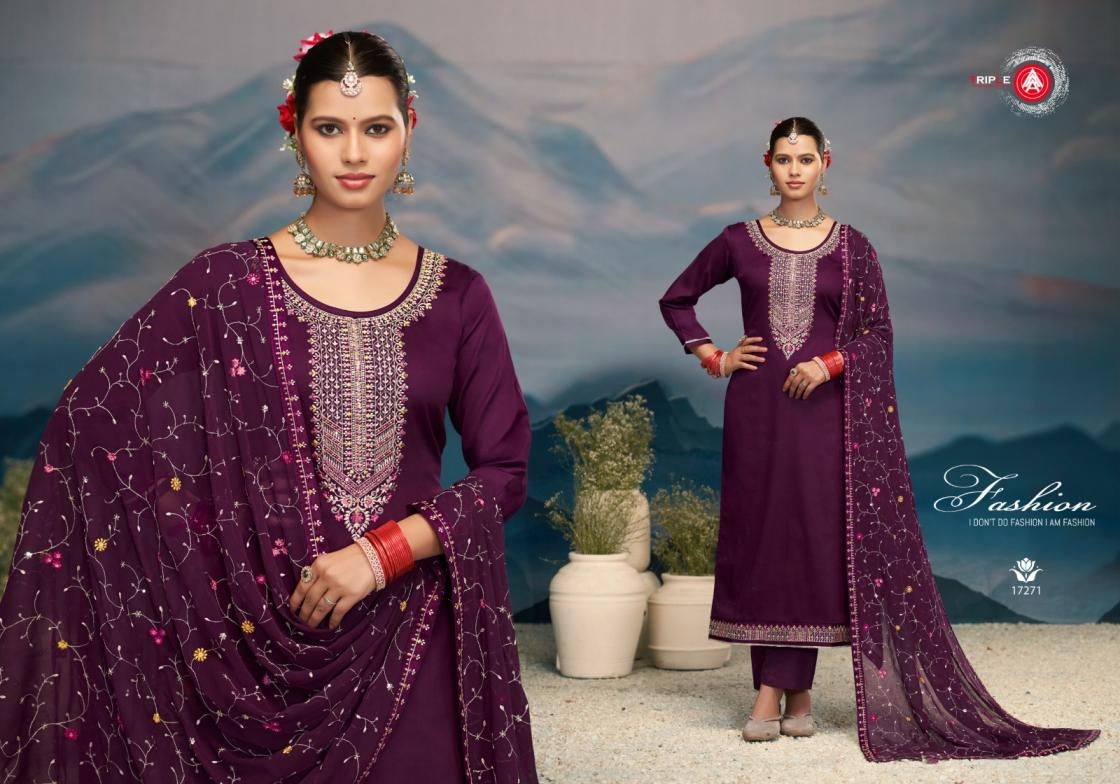 triple a keerat vol 10 series 17271-17276 Jam Cotton wholesale suit