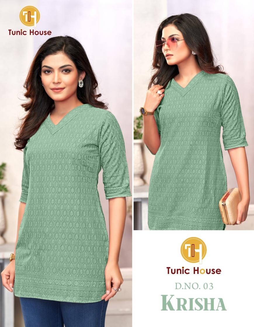 TUNIC HOUSE KRISHA series 01-13 VISCOUS RAYON wholesale kurti