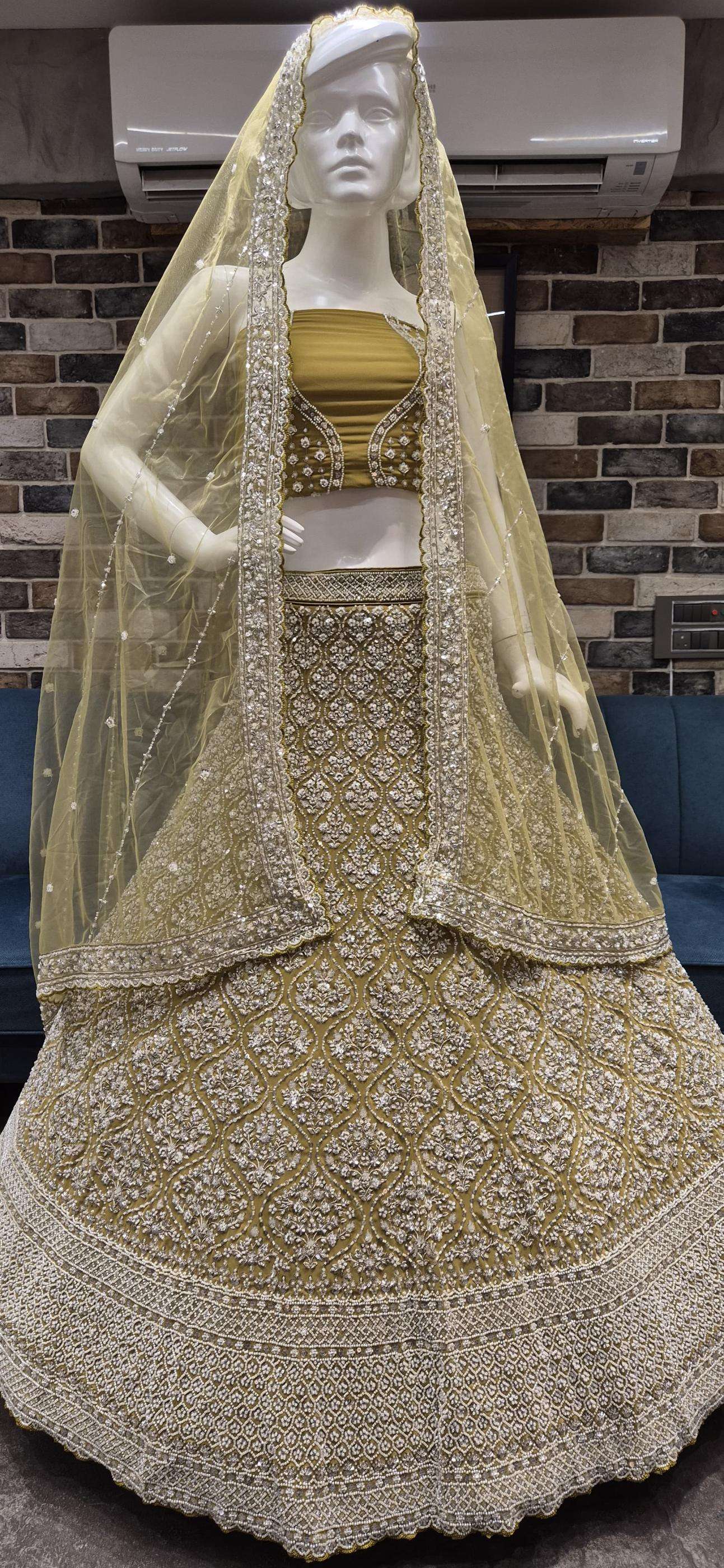 v 11123500 georgette semi stitch traditional chaniya choli for bride