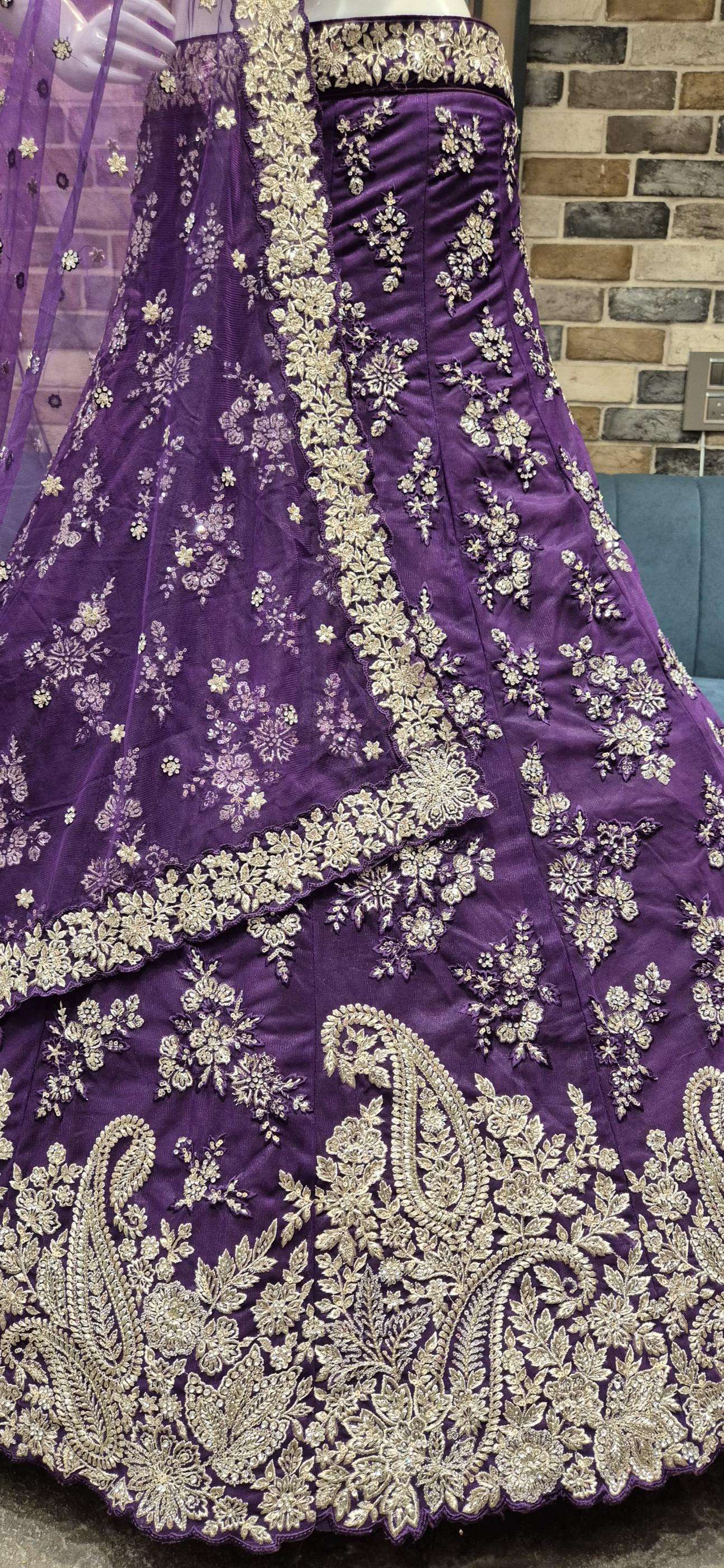 v 1180500 fancy engagement semi stitch lehenga for bride
