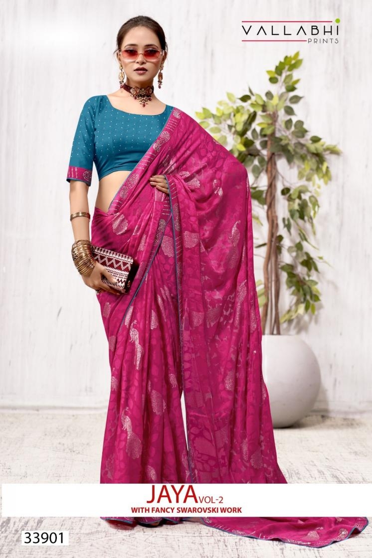 vallabhi prints jaya vol 2 series 33901-33905 MOSS BRASSO wholesale saree