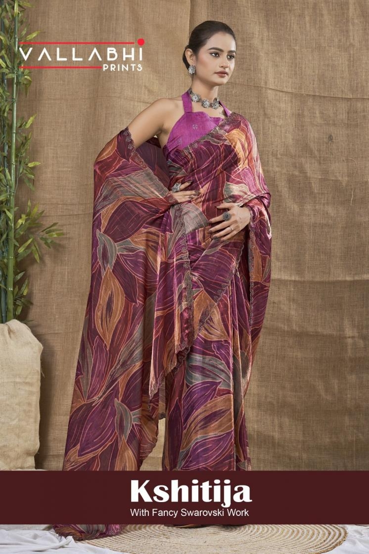 vallabhi prints kshitija series 151724-151728 chiffon wholesale saree