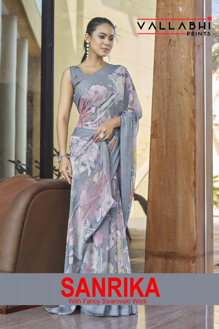 vallabhi prints sanrika series 151626-151631 georgette wholesale saree
