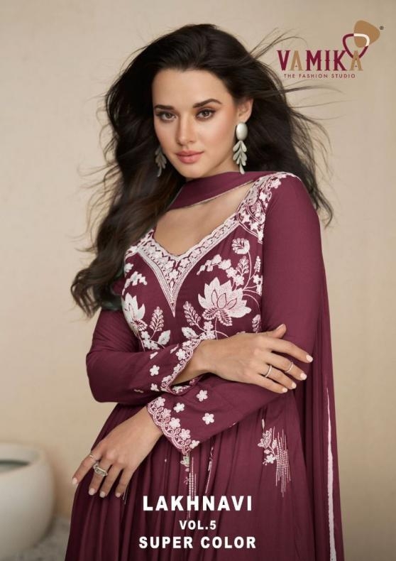 vamika lakhnavi vol 5 super color SERIES 1027 rayon wholesale suit 