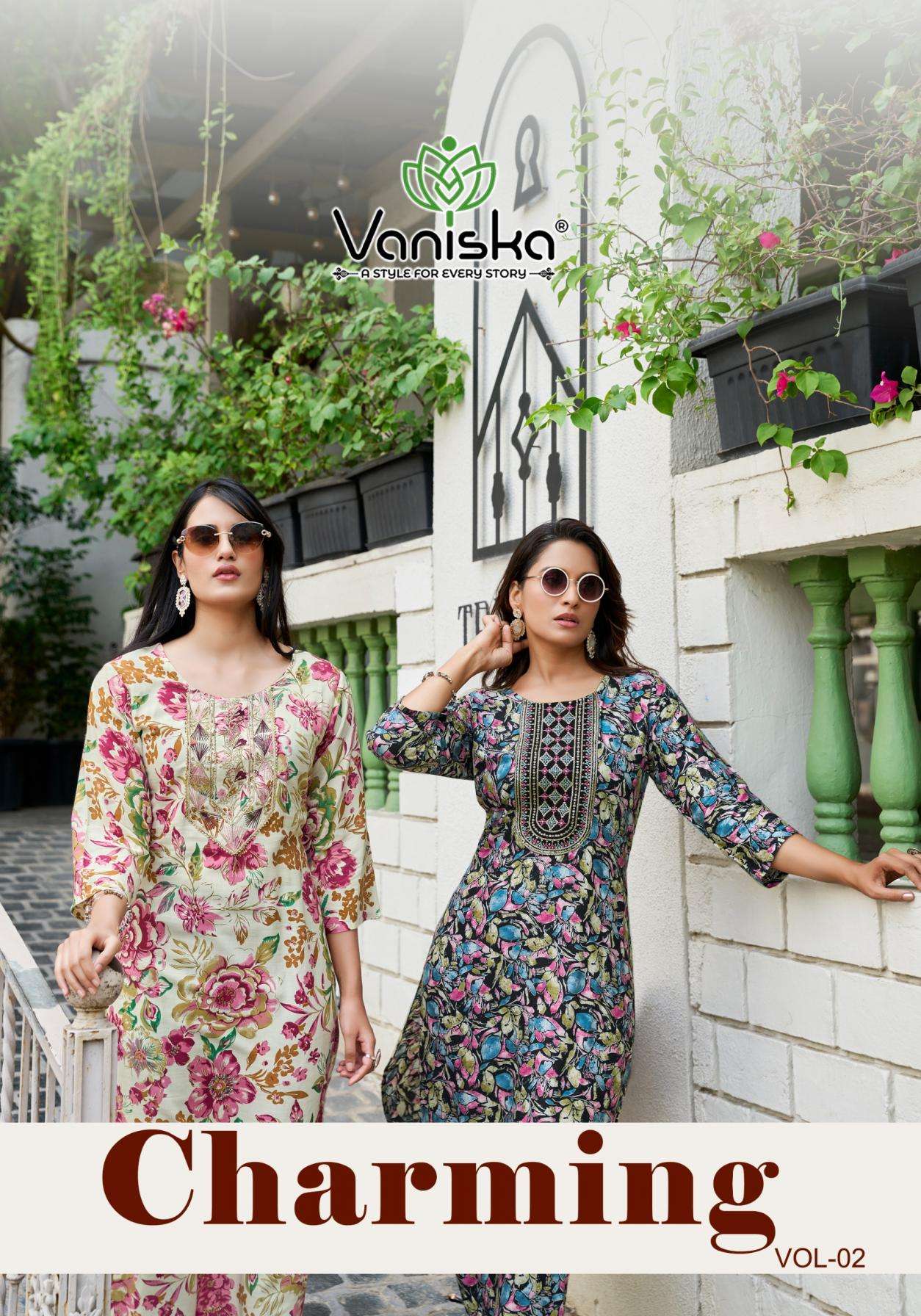 vaniska charming vol 2 series 2001-2008 rayon wholesale kurti 