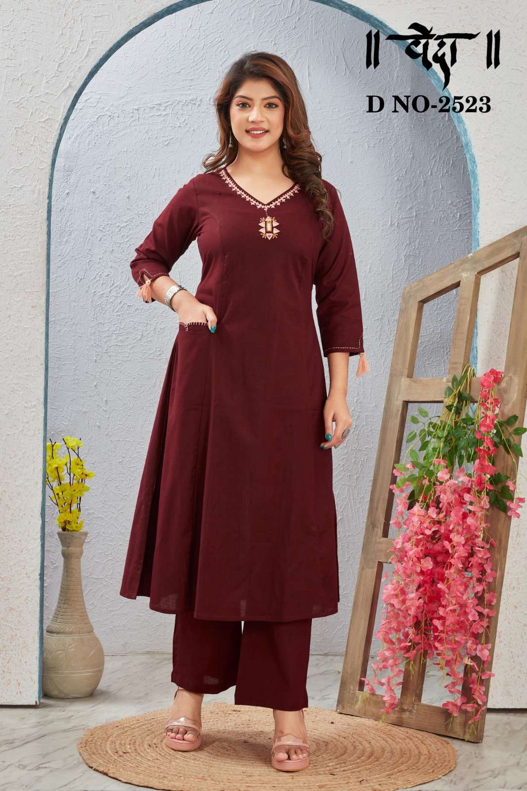 Veda FLEX COTTON kurti SINGLE & SET WISE  BOTH AVAILABLE IN WHOLESALE RATE