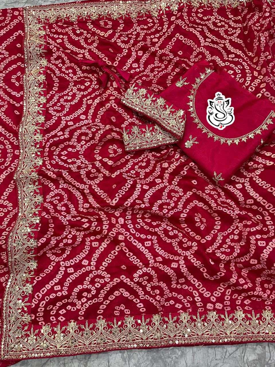 Vichita Fabric With Khadi Print Design with sequence Work wholesale saree
