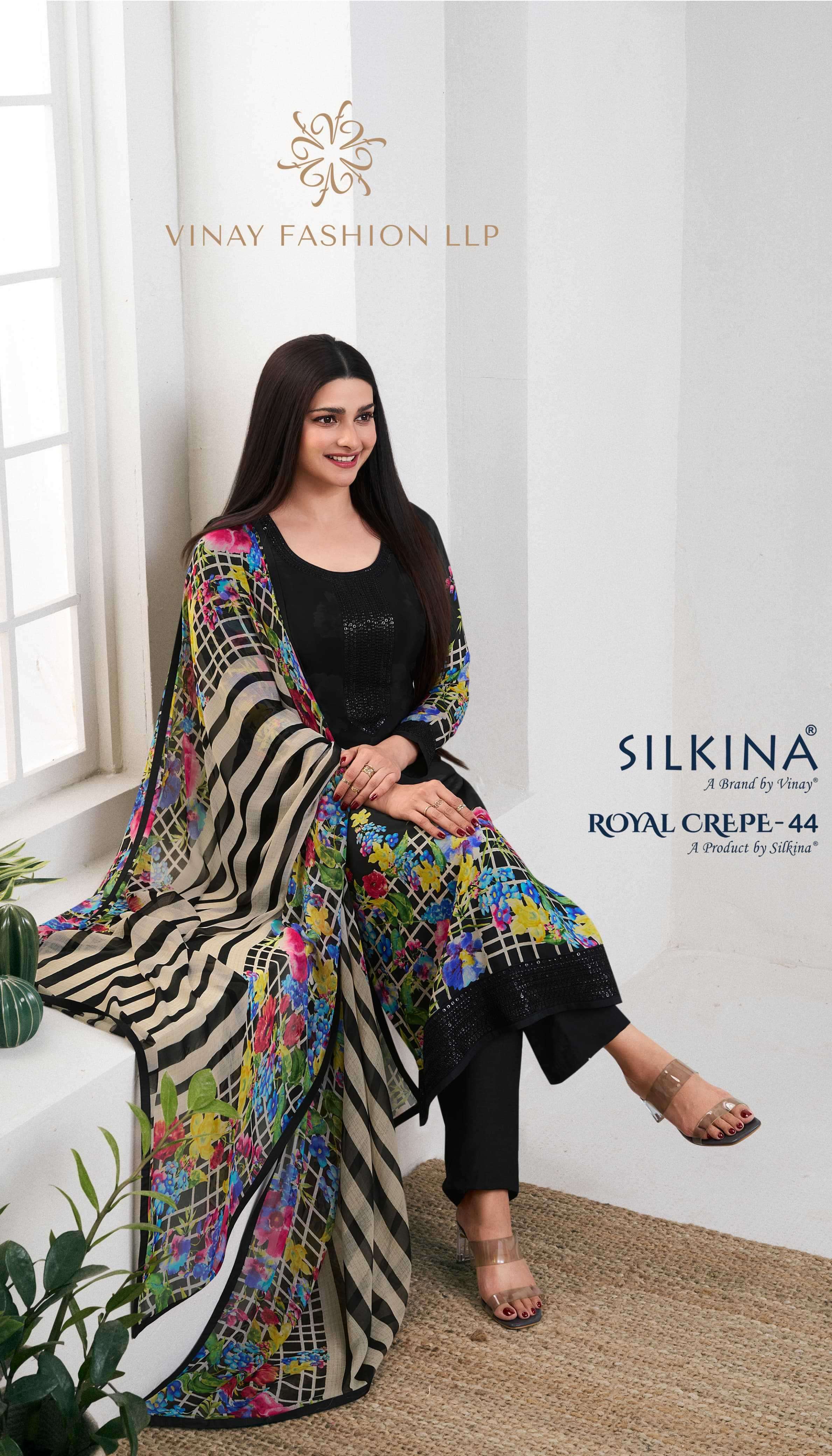 vinay silkina royal crepe vol 44 series 67471-67480 ROYAL CREPE wholesale suit 