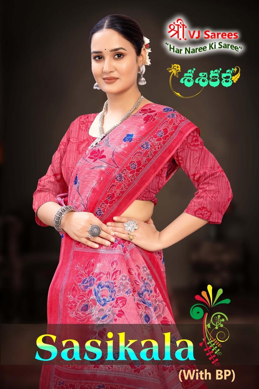 VJ Sasikala Vol-01 Heavy Cotton Printed wholesale saree