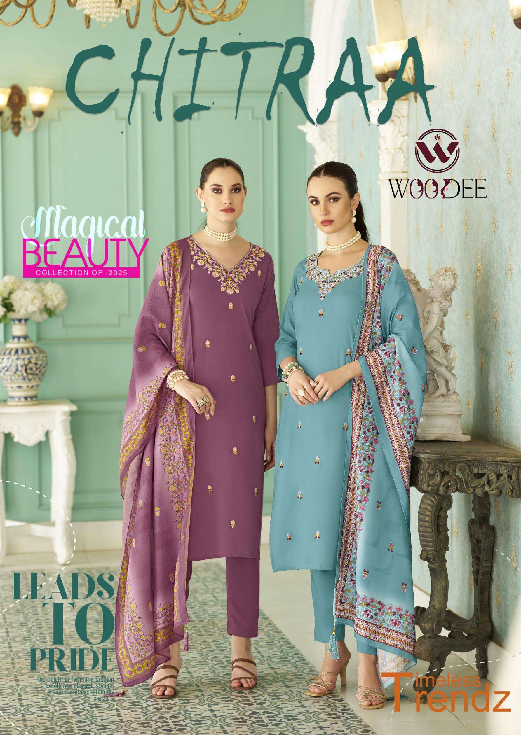 woodee chitraa series 1001-1006 rayon wholesale suit 