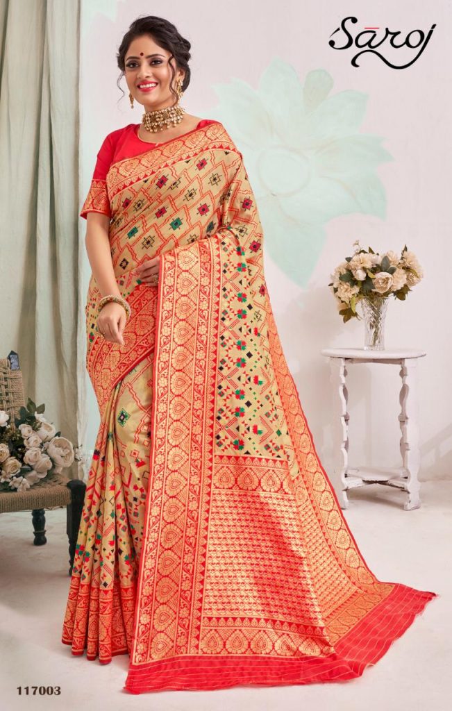 Nardev Fashion 6.3 m (with blouse piece) Traditional Bandhej Patola Woven Silk  Saree Wholesale at Rs 1100 in Surat