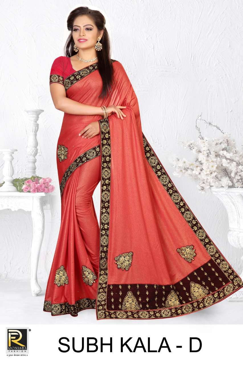 Pista Pure Satin Resham, Mirror and Diamond Heavy work Saree with Blouse »  BRITHIKA Luxury Fashion