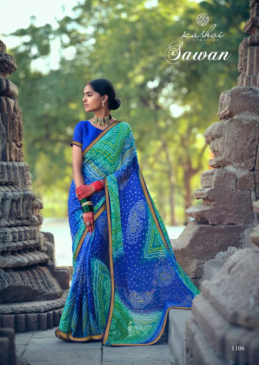 सावन में Newly Married लड़कियों की खूबसूरती बढ़ाएंगी ये Sarees - green  color sarees for newly married girls in sawan-mobile