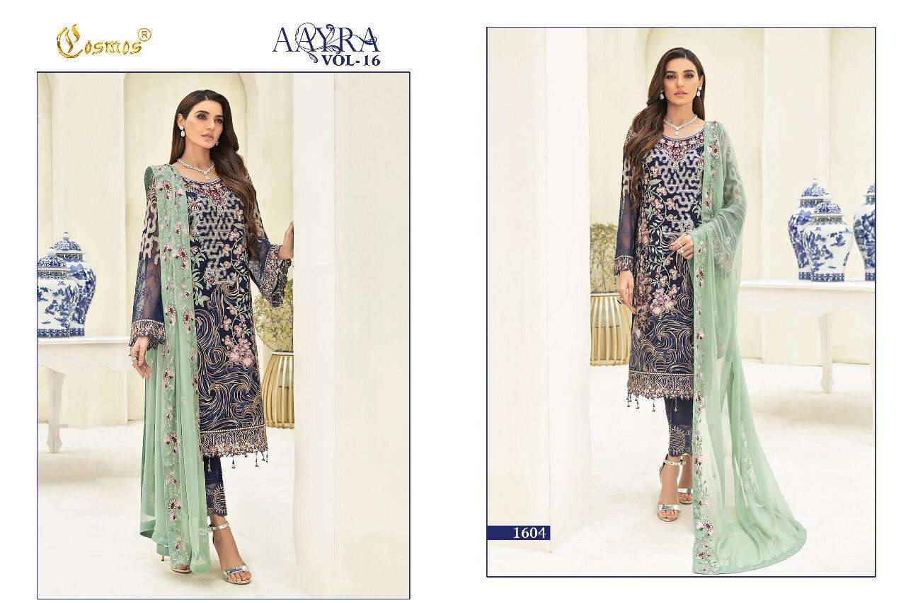 AAYRA VOL 16 BY COSMOS FASHION HEAVY WORK GEORGETTE DRESSES FOR WHOLESALE