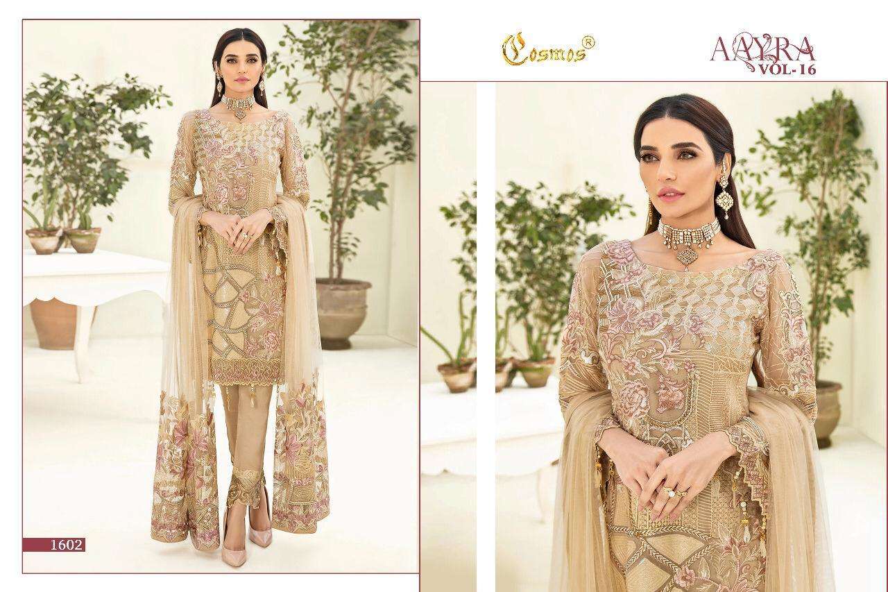 AAYRA VOL 16 BY COSMOS FASHION HEAVY WORK GEORGETTE DRESSES FOR WHOLESALE