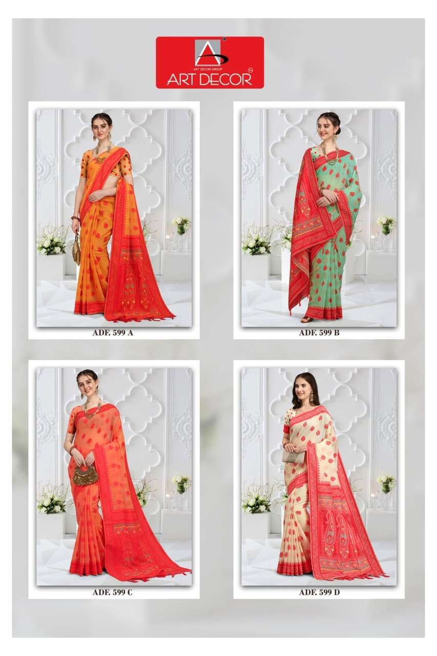 ART DECOR SOFIYA COTTON FANCY SAREES WHOLESALER