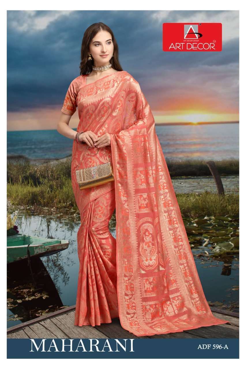 MAHARANI BY ART DECOR HANDLOOM COTTON TRADITIONAL WEAR SAREE