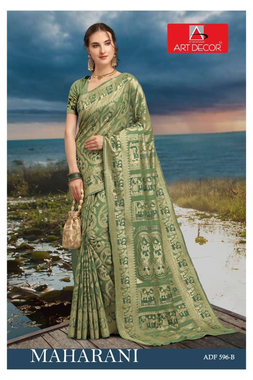 MAHARANI BY ART DECOR HANDLOOM COTTON TRADITIONAL WEAR SAREE