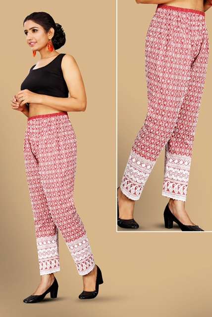chicken plazo dark colors chikankari cotton palazzo 