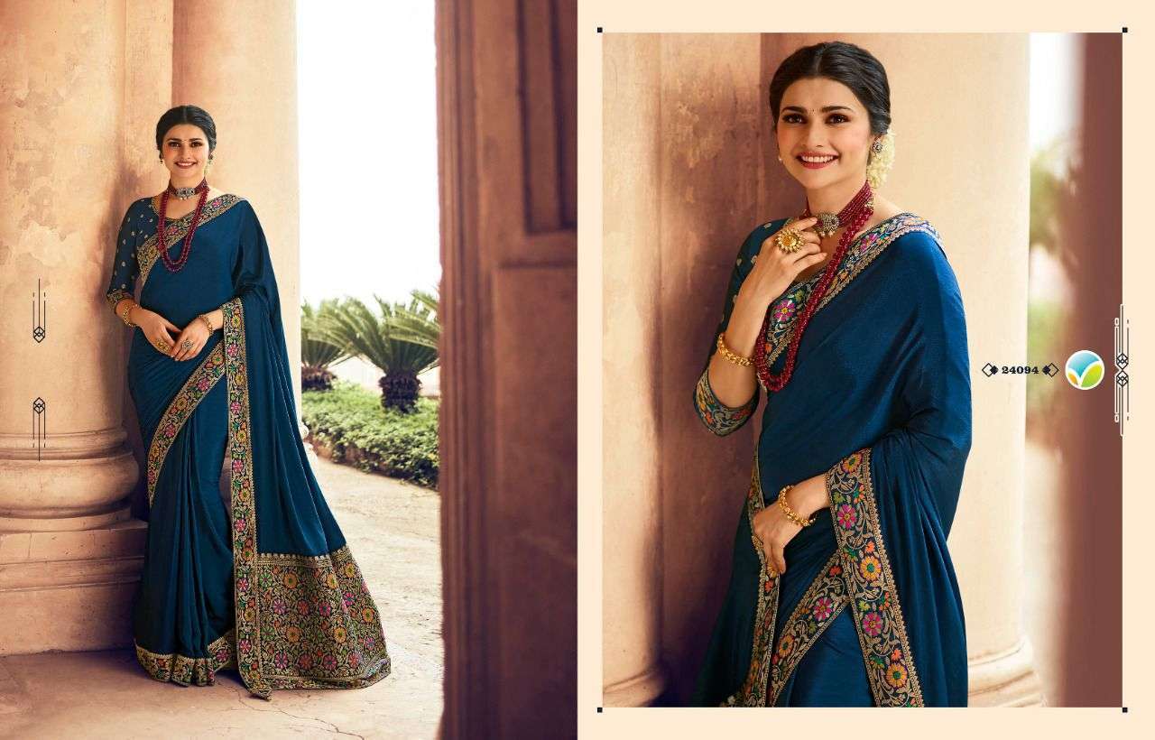 HERITAGE VOL 4 BY VINAY SILK CRAPE EXCLUSIVE FANCY SAREE WHOLESALER
