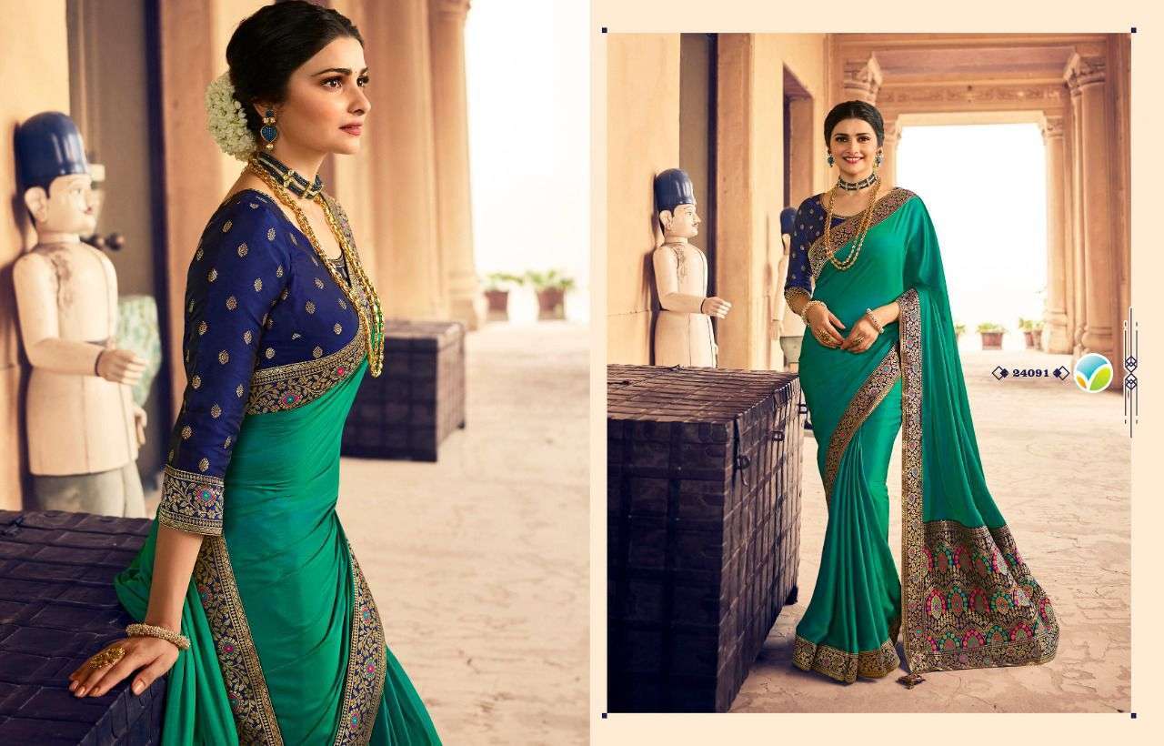 HERITAGE VOL 4 BY VINAY SILK CRAPE EXCLUSIVE FANCY SAREE WHOLESALER