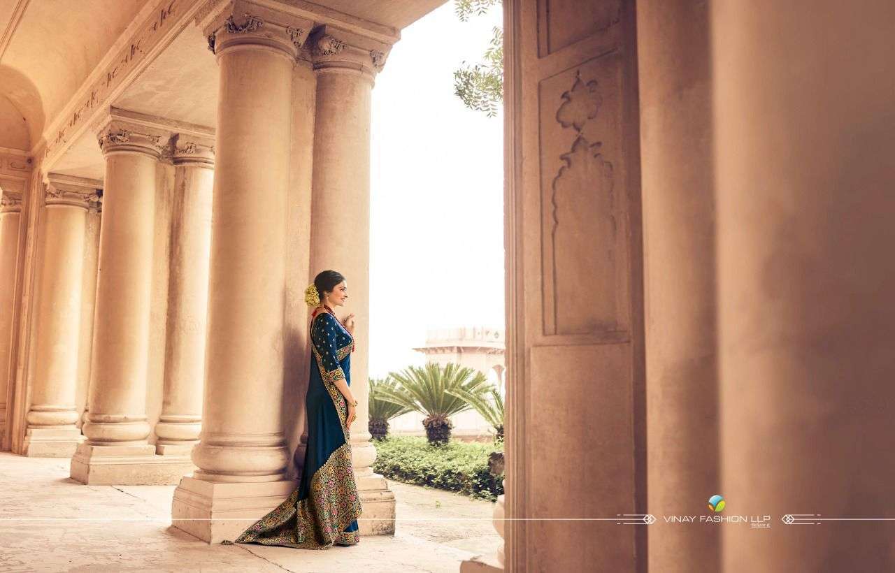 HERITAGE VOL 4 BY VINAY SILK CRAPE EXCLUSIVE FANCY SAREE WHOLESALER