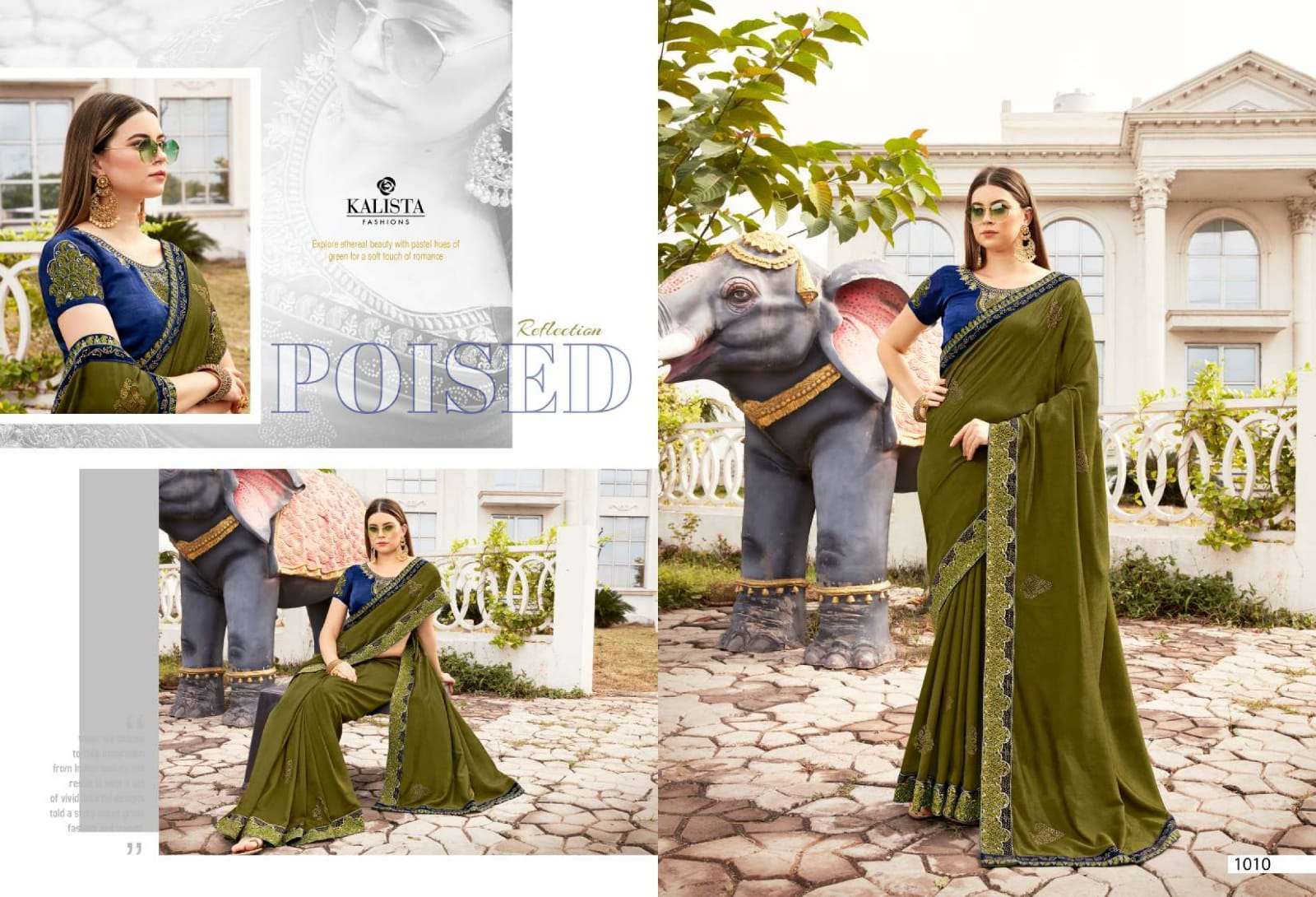 kalista alisha vol 2 series 1007-1012 Heavy blouse with Swaroskvi saree