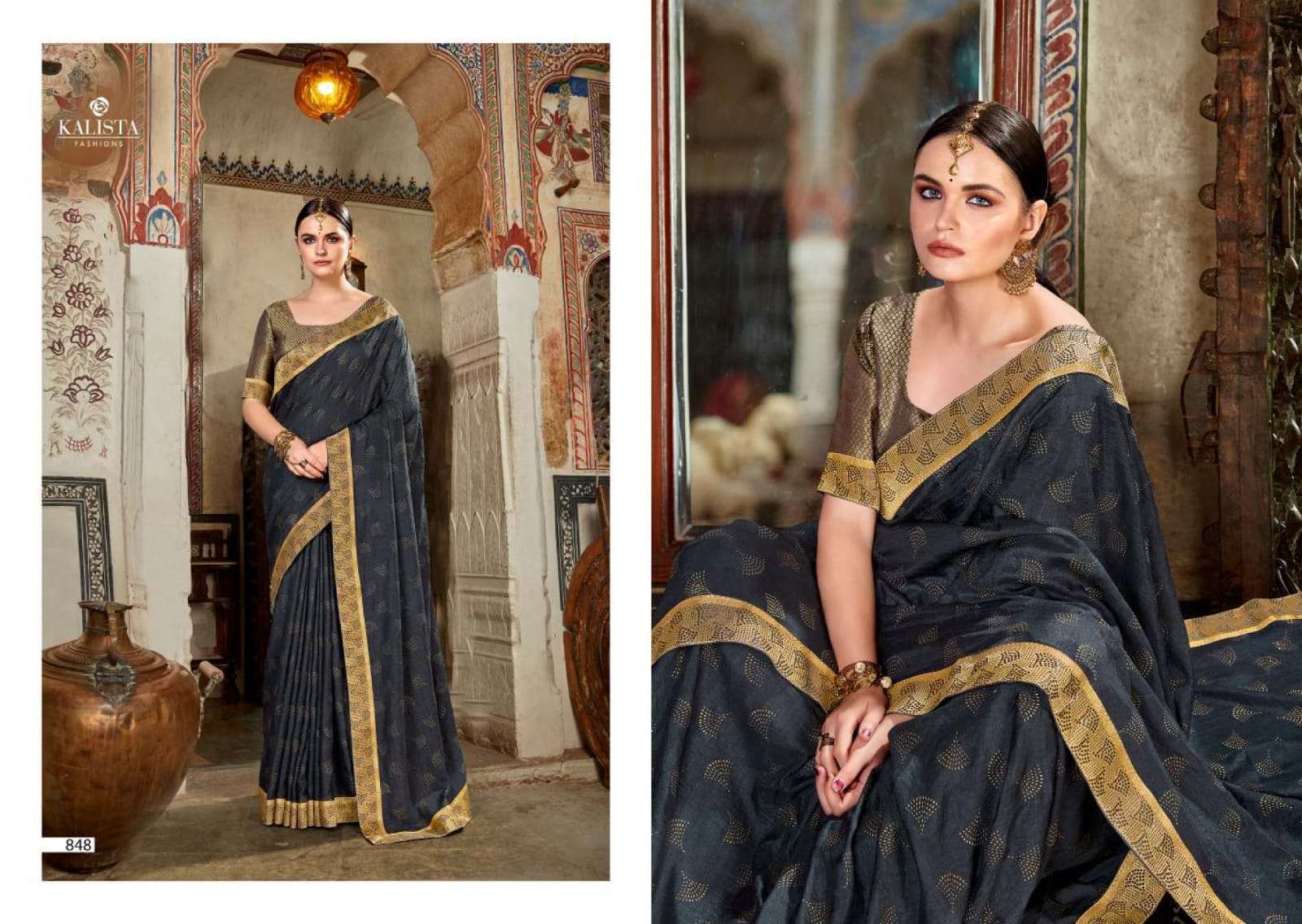 kalista kalki vol 3 series 842-849 Vichitra due drop saree