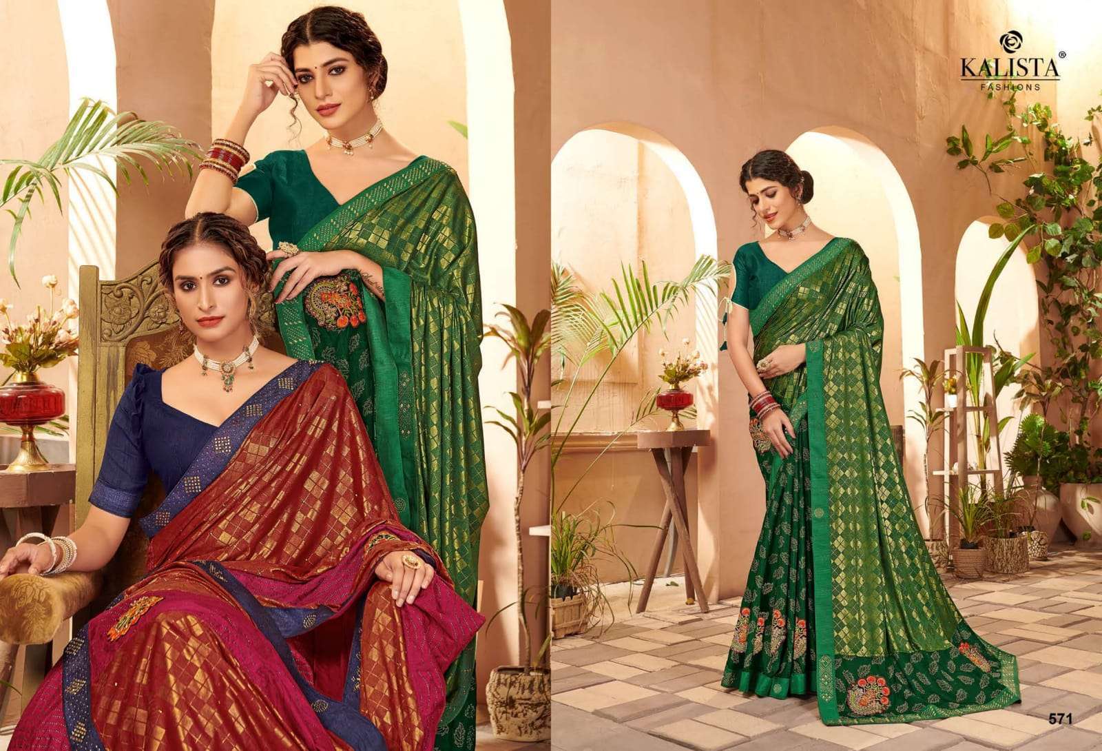KALISTA PRESENT GOOGLE IMPORTED DESIGNER FANCY SAREE