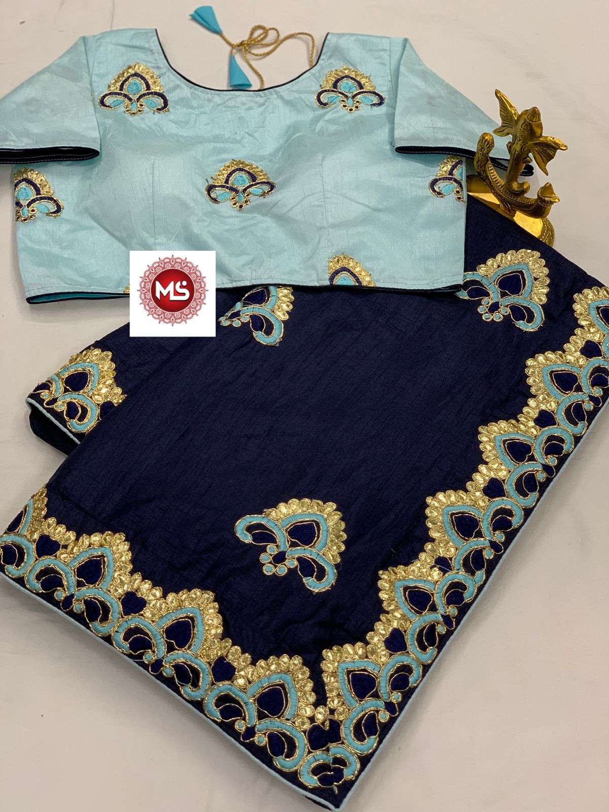 MS BRAND DOLA BORDER DESIGNER DOLA SILK SAREE 