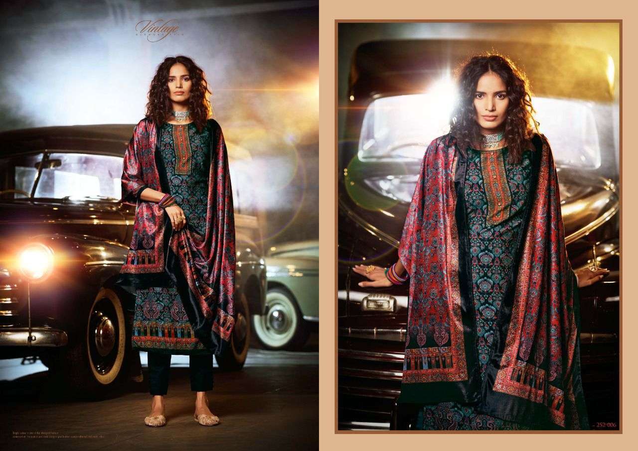sargam vintage series 252001-252006 pure velvet suit