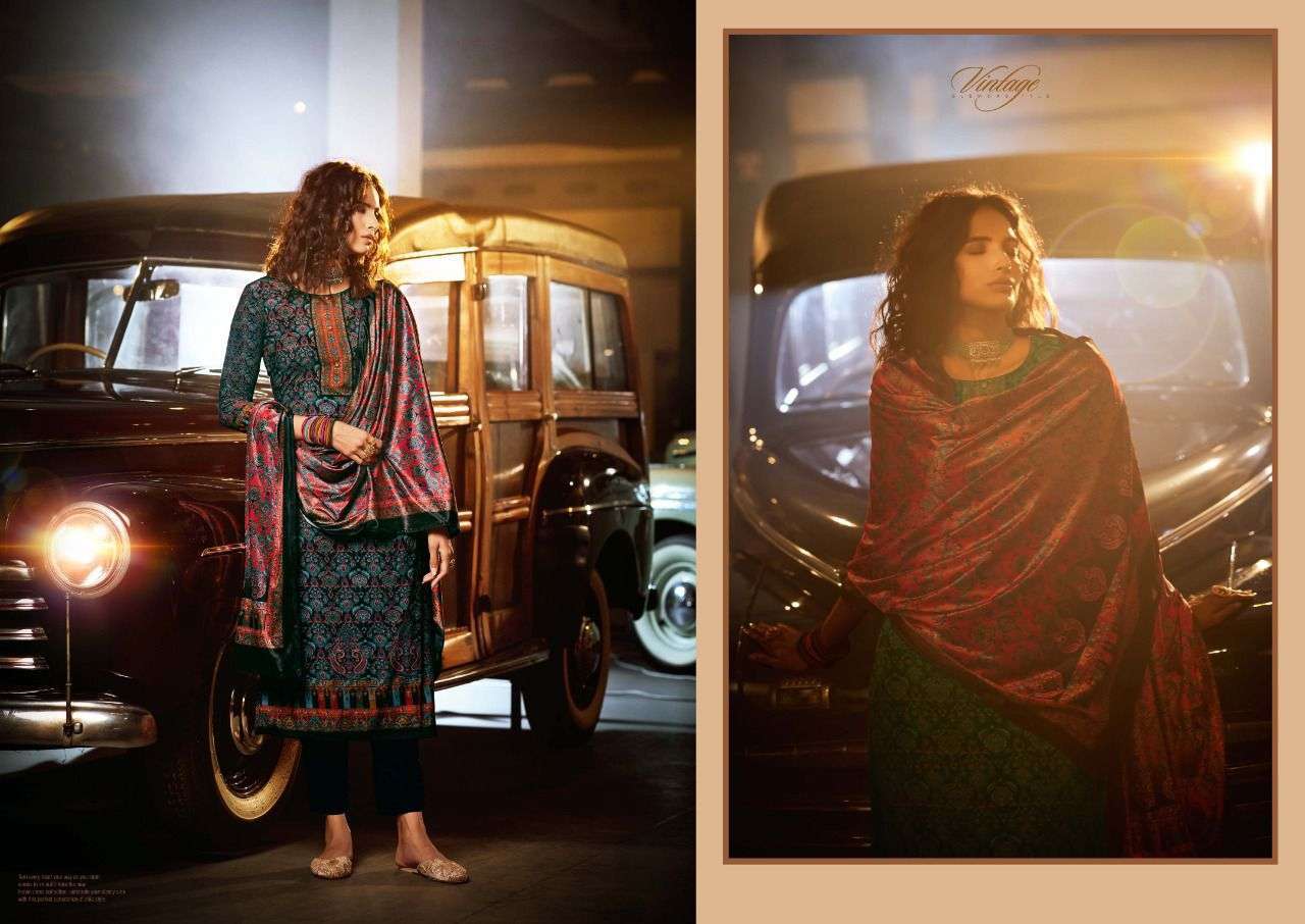 sargam vintage series 252001-252006 pure velvet suit
