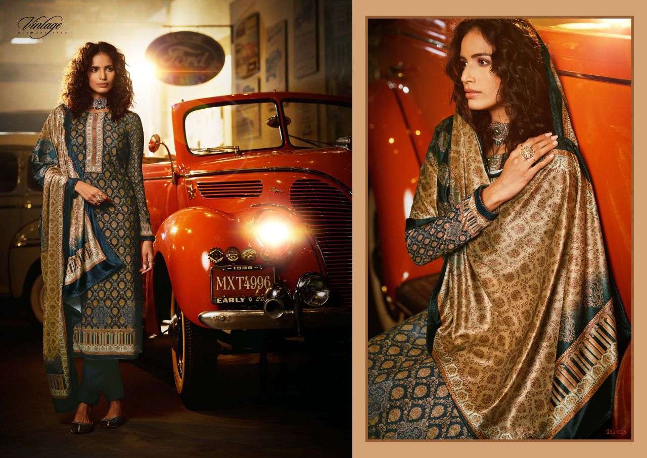 sargam vintage series 252001-252006 pure velvet suit