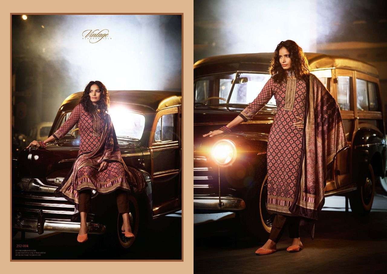 sargam vintage series 252001-252006 pure velvet suit