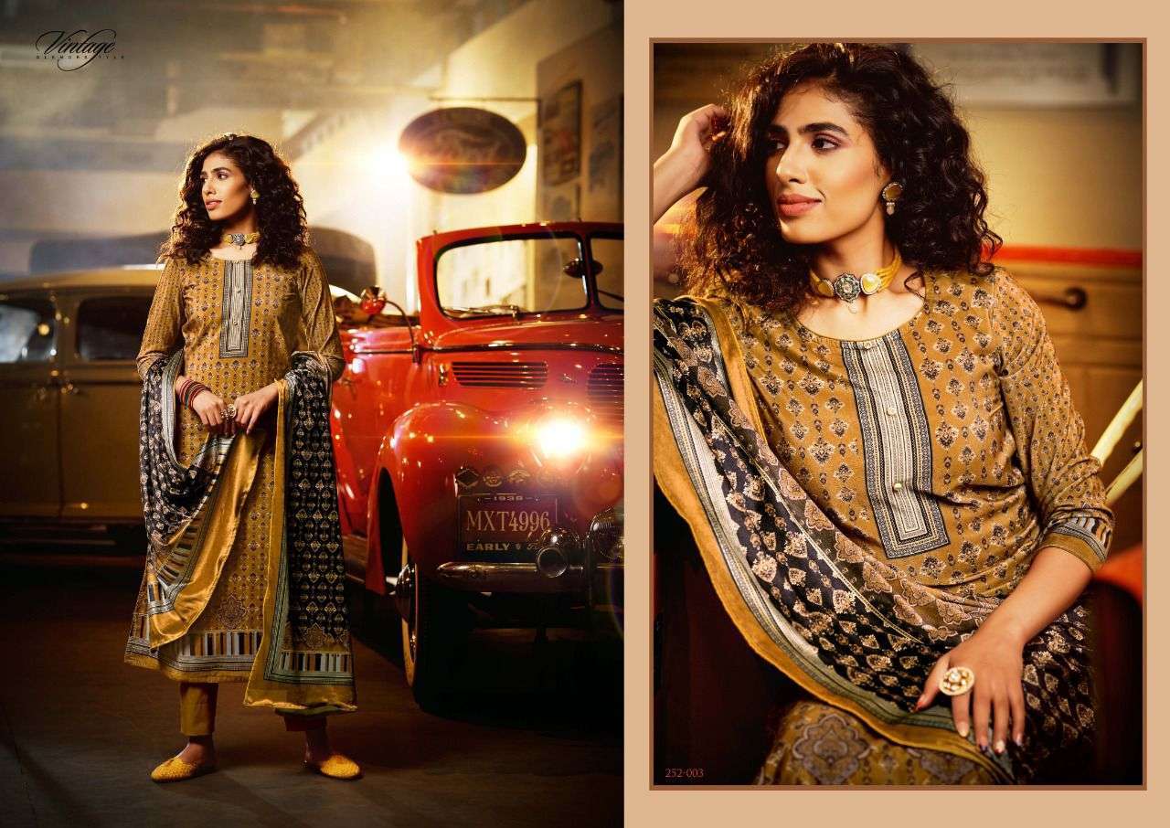 sargam vintage series 252001-252006 pure velvet suit