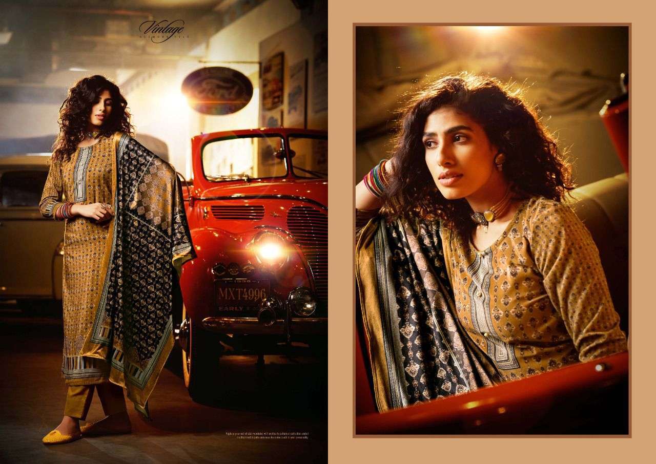 sargam vintage series 252001-252006 pure velvet suit
