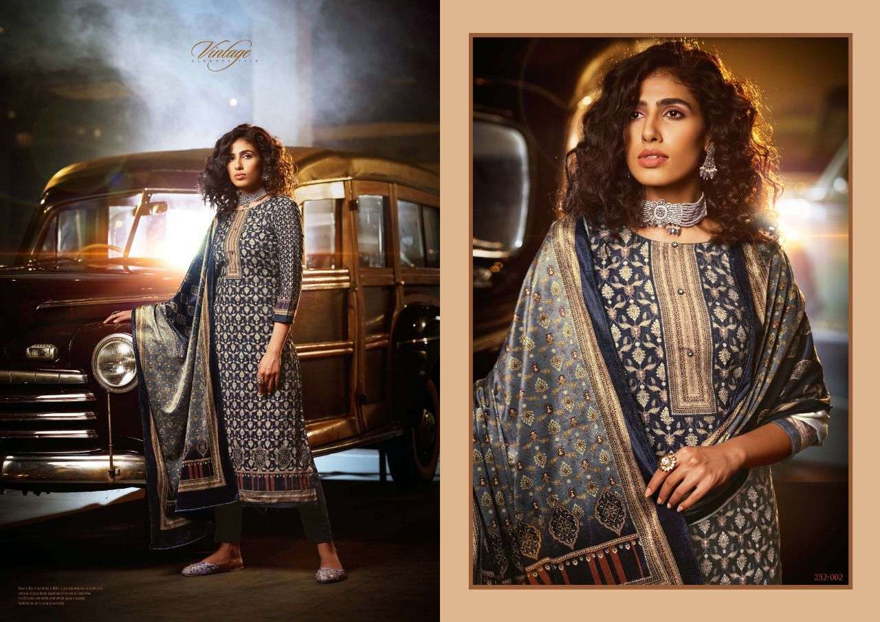 sargam vintage series 252001-252006 pure velvet suit