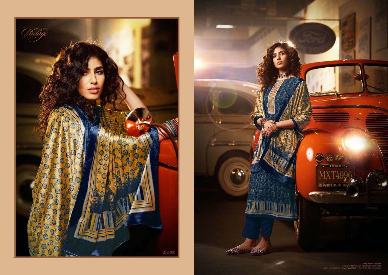 sargam vintage series 252001-252006 pure velvet suit