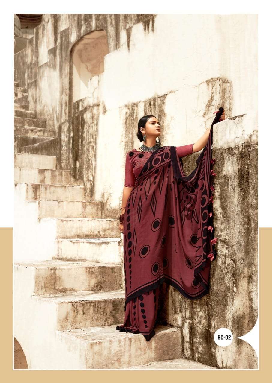 sr brand black georgette series 01-08 black georgette with swaroski work saree