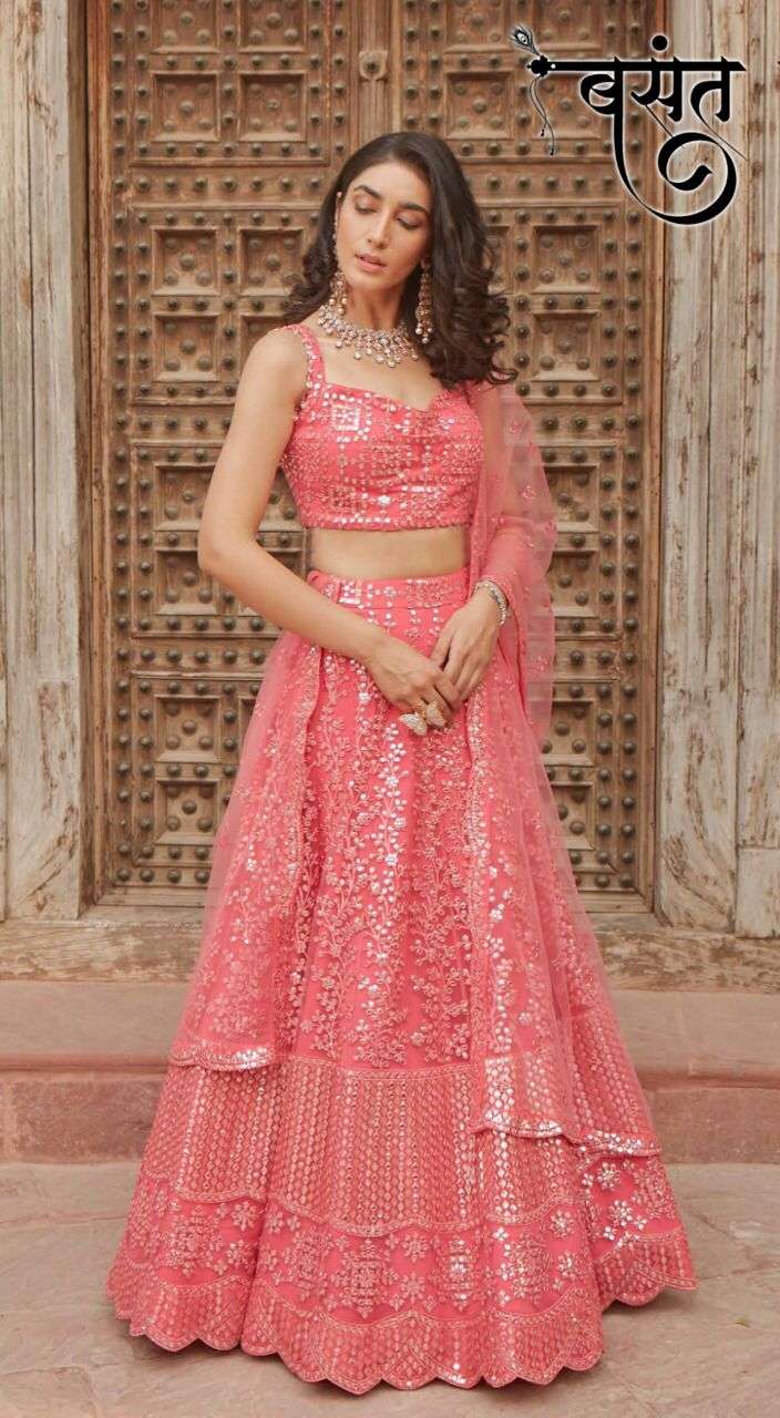 STYLISTA BASANT DESIGNER ORGANZA SILK LEHENGA 