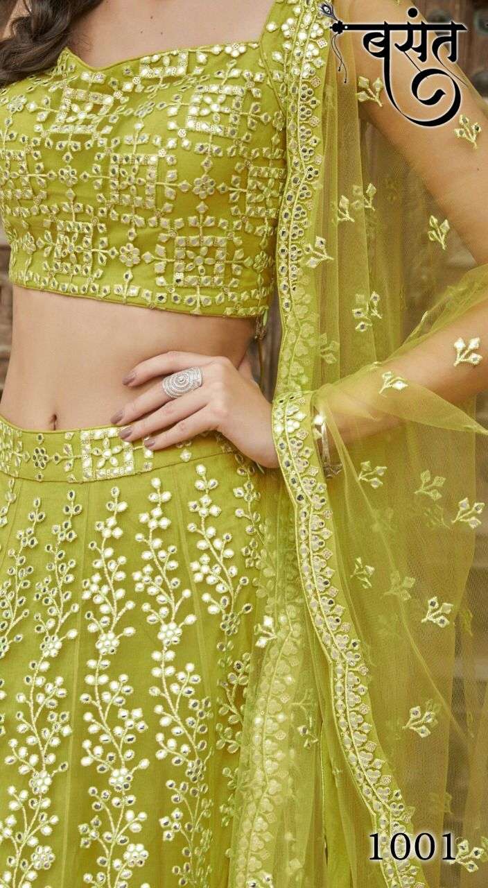 STYLISTA BASANT DESIGNER ORGANZA SILK LEHENGA 