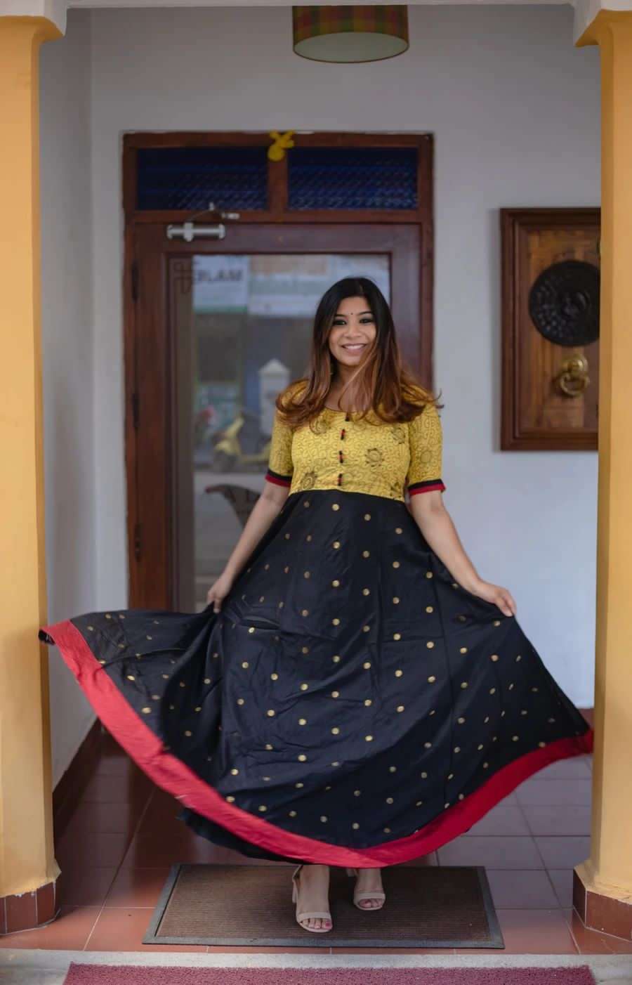 2 COLOR DESIGNER RAYON SLUB KURTI 