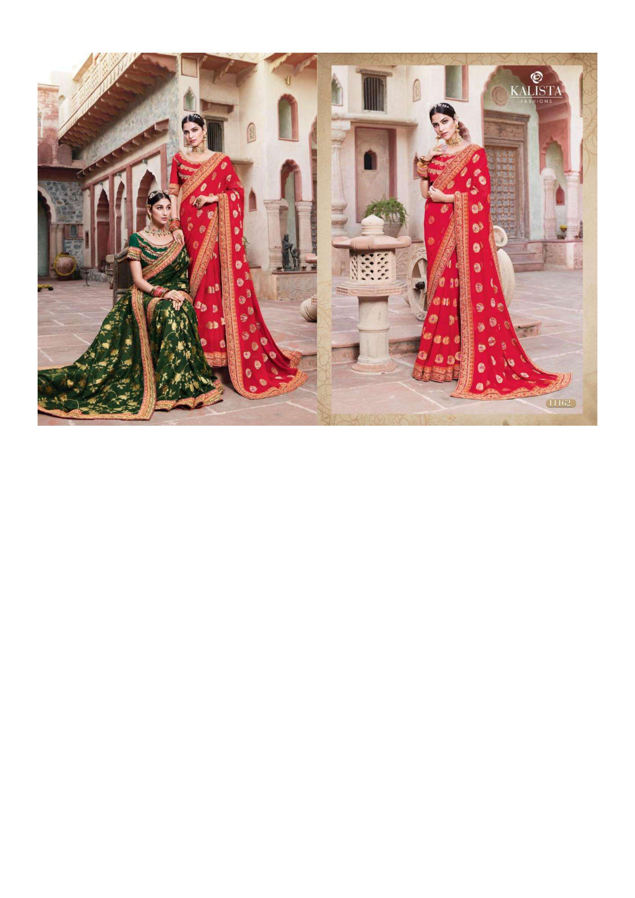 kalista kohinoor gold series 11161-111 Heavy imported fabric saree